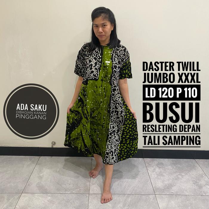 Daster Busui Baju Tidur Wanita Jumbo Rayon Twill Ori Tali Samping Tuil
