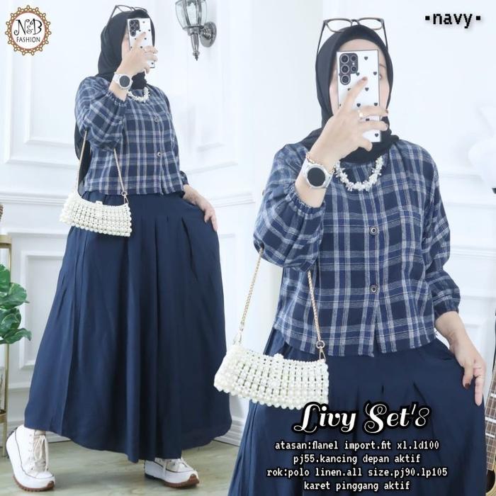 READY FLANETA GAMIS SET JAKET JEANS ONE SET JAKET CROP KOTAK KOTAK N&D GAMIS RAYON PREMIUM JAKET JEA