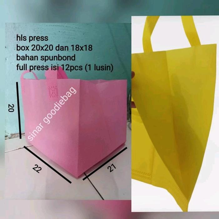 Tas hls box 20x20 full press isi 12pcs  tas box nasi, tas thinwall, tas murah, tas snack, tas kue, t