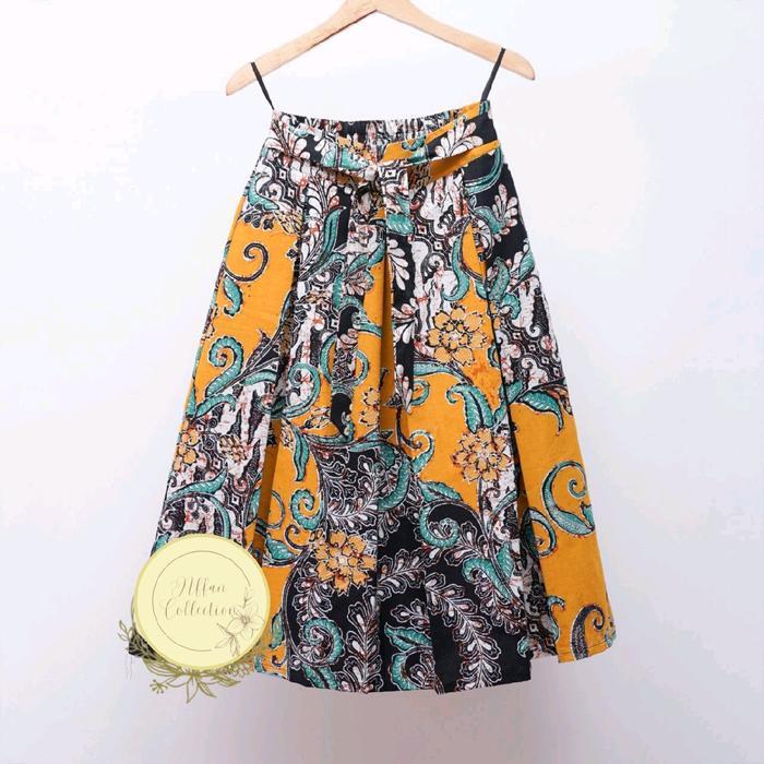 ROK BATIK MODERN 7/8 PREMIUM LAPIS TRIKOT MOTIF TERBARU Katun Nyaman Panjang Wanita Bawahan