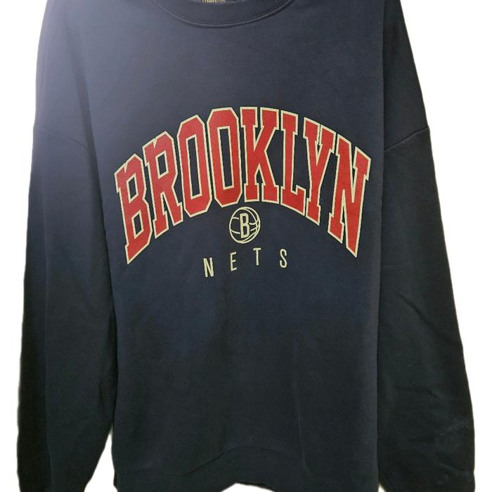 crewneck NBA brooklyn Nets Size XL Hitam