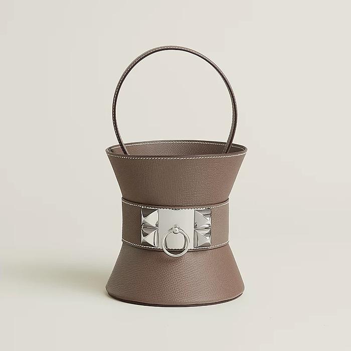 Tas Premium Wanita,Tas messenger,HERMES,Mini Medor Tote,brown