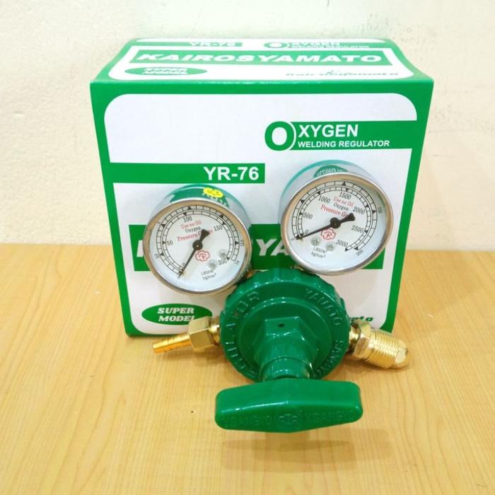 YAMATO YR-76 Regulator Welding Tabung Gas Oxygen Oksigen - Hijau BRANCH