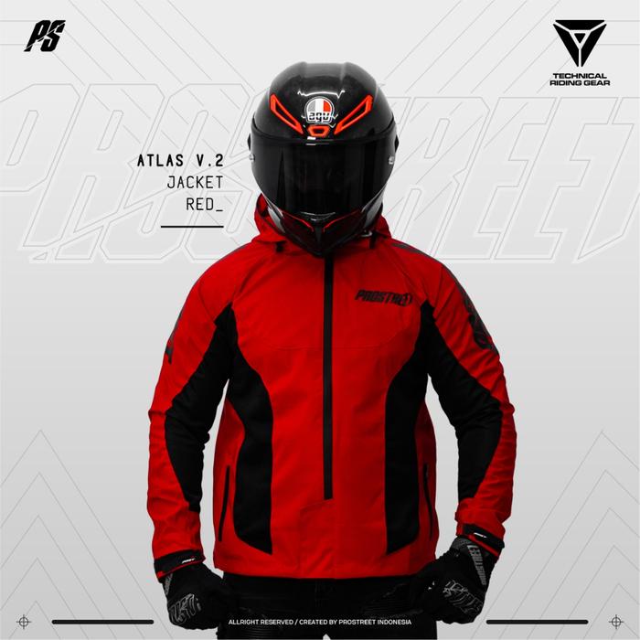 Jaket Motor Prostreet Atlas Red V2 Nyaman Touring