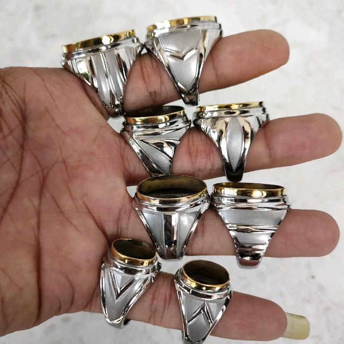 CINCIN PRIA RING MONEL DOFF IRAS TANPA SAMBUNGAN