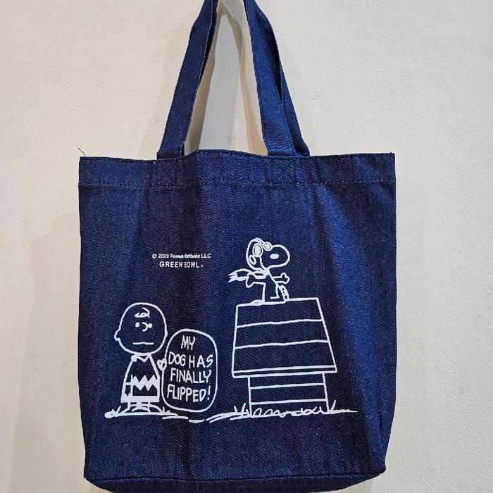 Snoopy Peanuts Tote Bag Denim Tote Bag Snoopy Peanuts Ready New