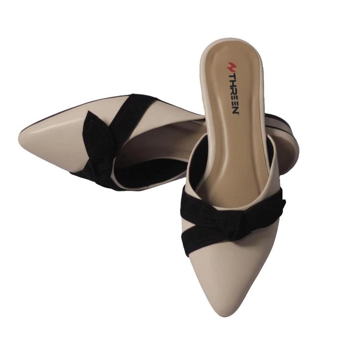 THREEN | Evana Series 3N-720 Sandal High Heels Wanita 3cm Flat shoes Wanita Trendi antiselip korean