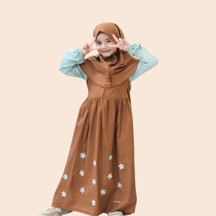 Rumah Dannis - D' Zara Gami Anak Couple Mom And Girl (Gamis Anak Couple Bahan Cotton)