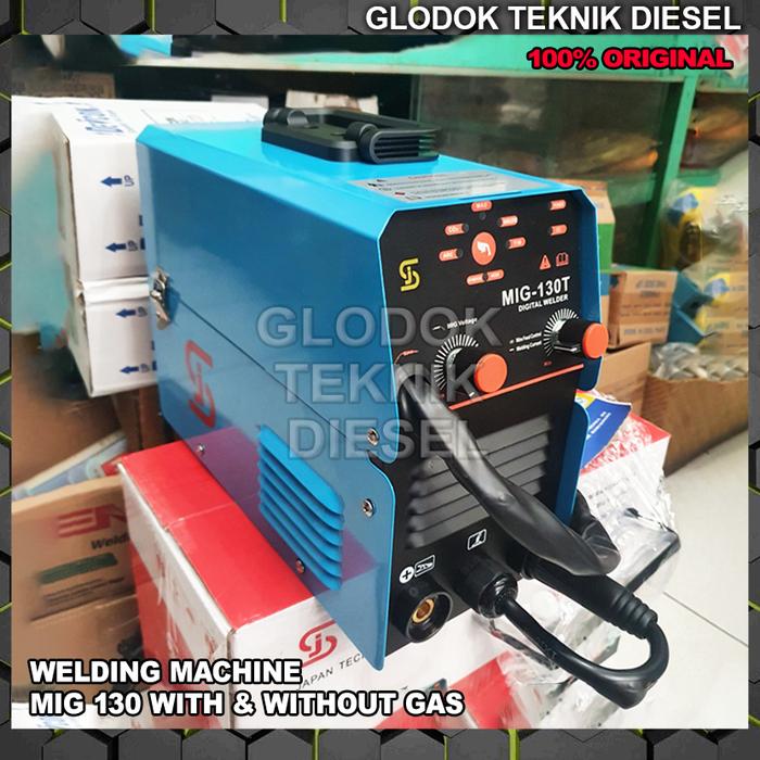 Tiga Jaya Mesin Las MIG 130 A MMA Dengan & Tanpa Gas CO2 MIGi MIG130 Gasless