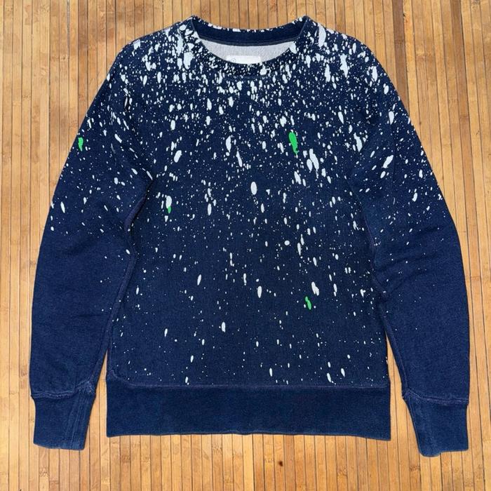 G-STAR RAW DENIM By MARC NEWSON ALL OVER PAINT SPLATTER DESIGN CREWNECK SWEATER SWEATSHIRT amiri phi