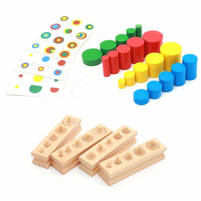 Montessori Cylinder Socket Puzzles Montessori Material Learning