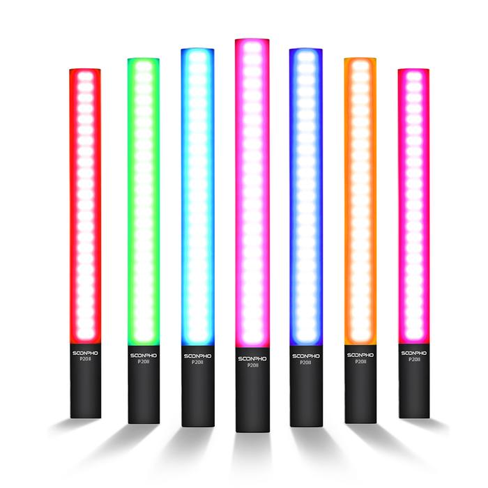 SOONPHO P20 II P20II RGB Colorful LED Stick Fill Light Handheld 20W 3000K Speedlight Photographic Li