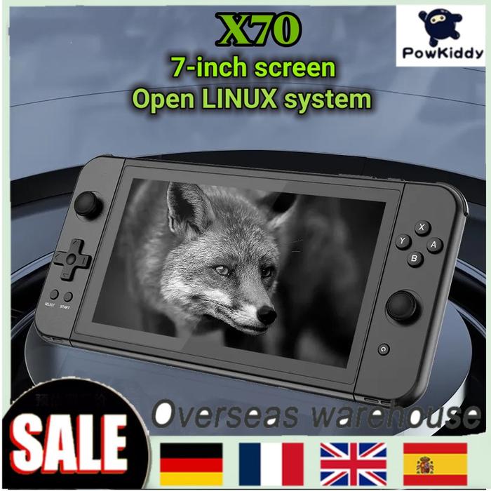 2023 Hot POWKIDDY X70 Original 7 Inch HD Handheld Portable Console