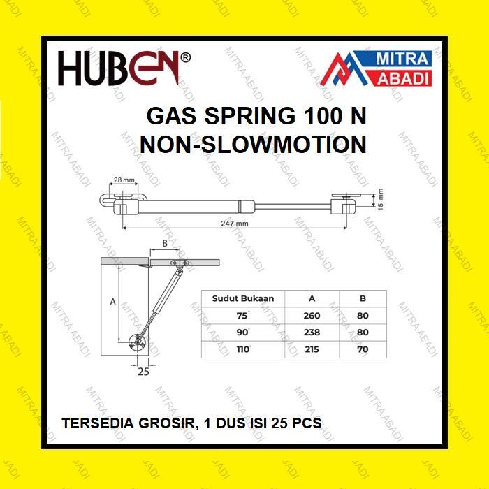 Gas Spring Huben Hidrolik Jok Motor 100 N GROSIR L1