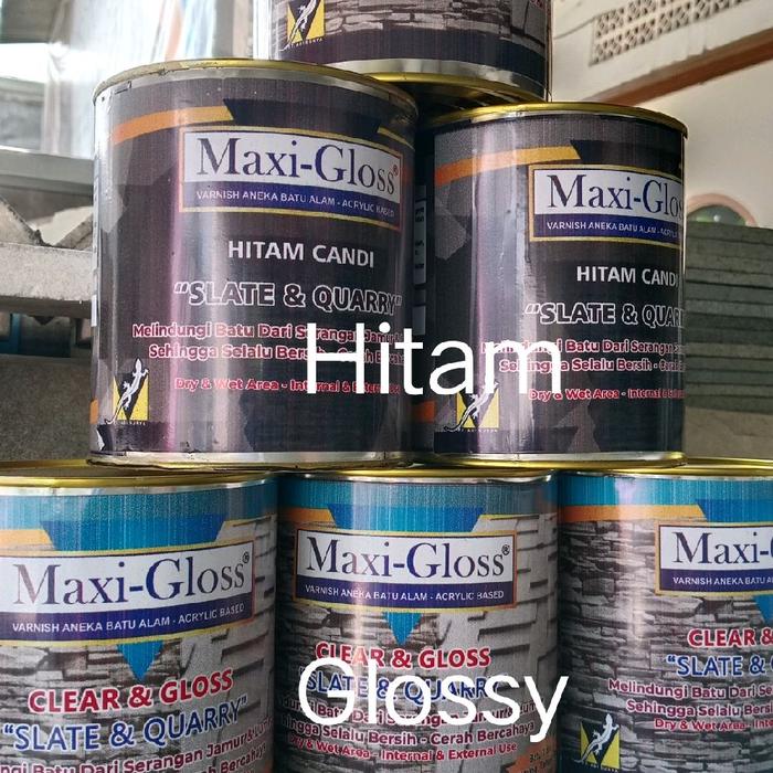 coating batu alam clear gloss dan hitam isi 1 liter