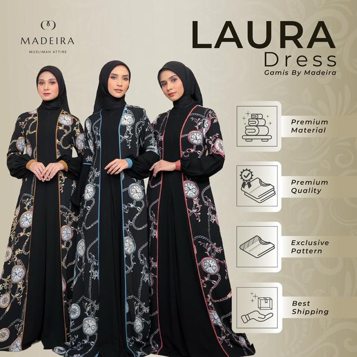 Gamis Simpel Elegan - Madeira.id - Laura Dress (Teracotta, Blue Sky, Mustard)