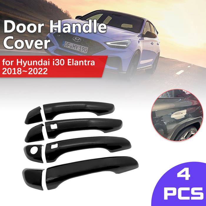 Carbon Black Fiber Door Handle Cover for Hyundai i30 Elantra GT PD