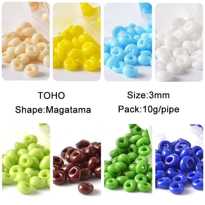 3Mm Japan Toho Beads Magatama Shape 10G Glass Seed Bead For Needlework Handemade Jewelry Making