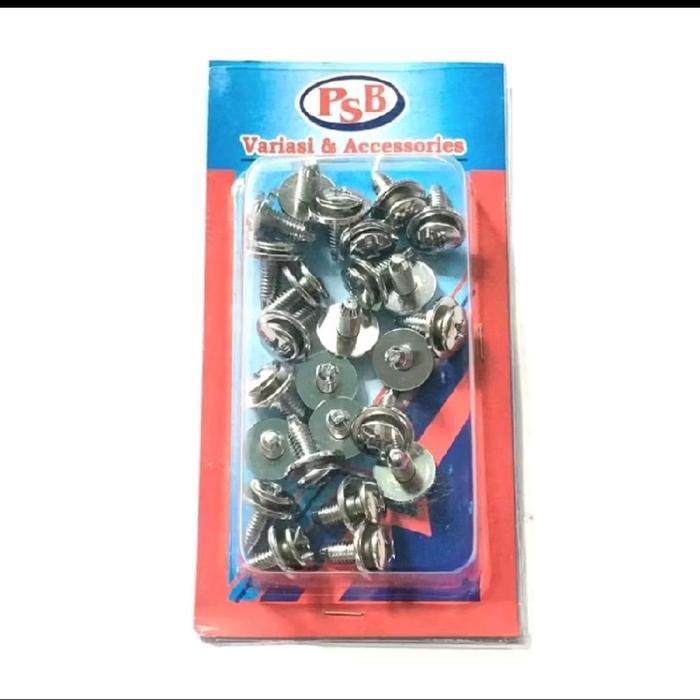 PSB Baut Body Krom Chrome Force 1 F1ZR Mio Jupiter Z Vega Yamaha isi 25pcs Variasi & Accessories