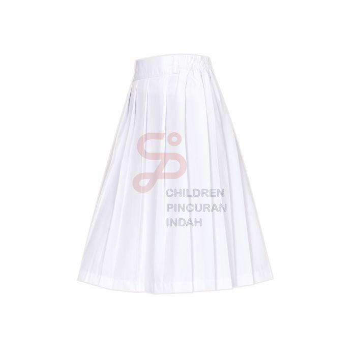 Rok SD putih Pendek Karet Bahan FAMATEX size 6 - 15