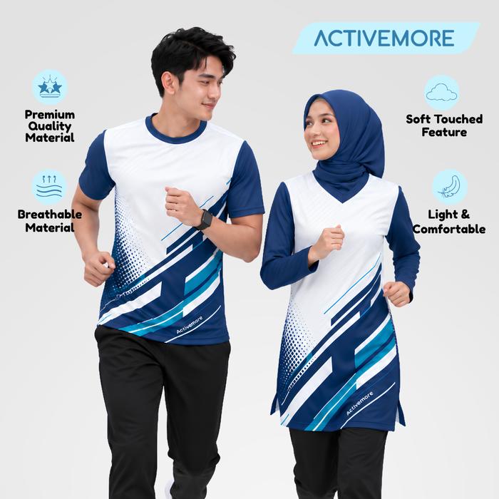 Activemore Jersey Olahraga Couple BUMN Series Kaos Running Couple Dryfit Jersey Pertamina