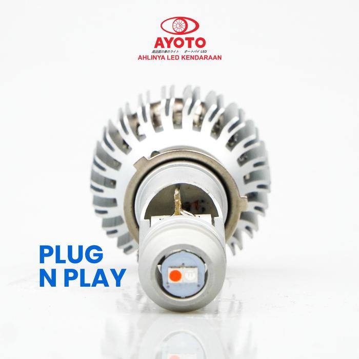 Deskripsi Lampu Led Utama Motor Bebek Matic Ayoto M1A H6 Ac Dc Pnp 18 Tbk