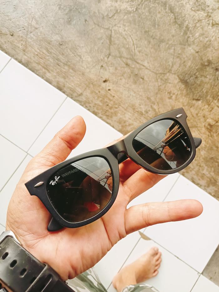 RAYBAN WAYFARER RB 2140 A,, LENSA G 15 SIZE 50[]22 FERAME DOF Sunglasses Eyewear
