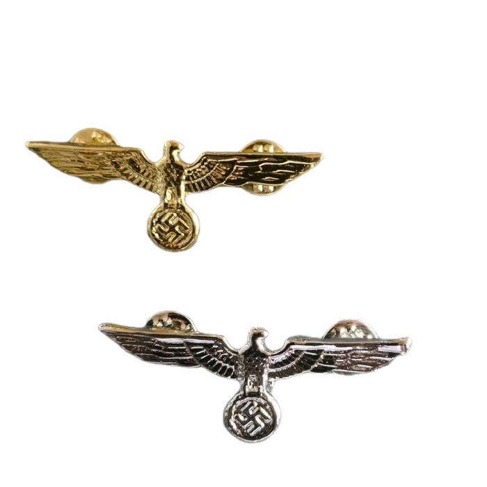 WW2 WWII Reproduction Pin Visor Cap / Hat German Army Silver Metal Cap Eagle
