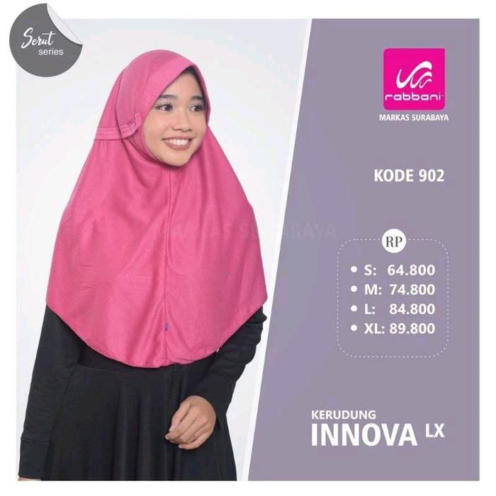 KERUDUNG RABBANI KRD INNOVA LX PINK MAGENTA/PINK FANTA_100%ORI_DISKON SPESIAL 30%