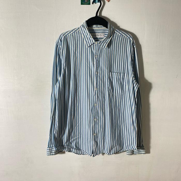 KEMEJA PANJANG GIORDANO STRIPE SECOND