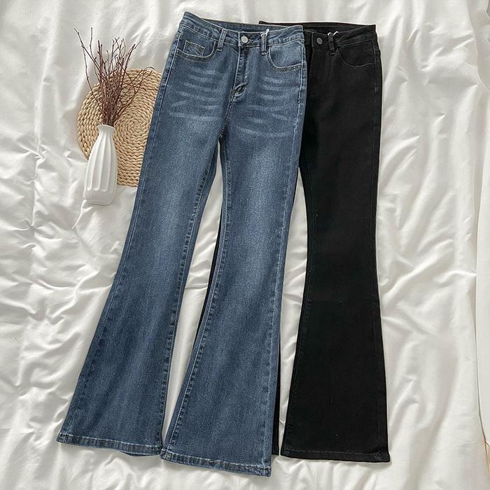 Jennie Cutbray Celana Jeans Highwaist Vintage Look Bawahan Lebar Over Stretch Premium Chic & Classy 