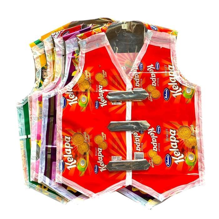 PREMIUM Prakarya Baju Daur Ulang Rompi Anak TK/SD dari Plastik Snack/Jajan