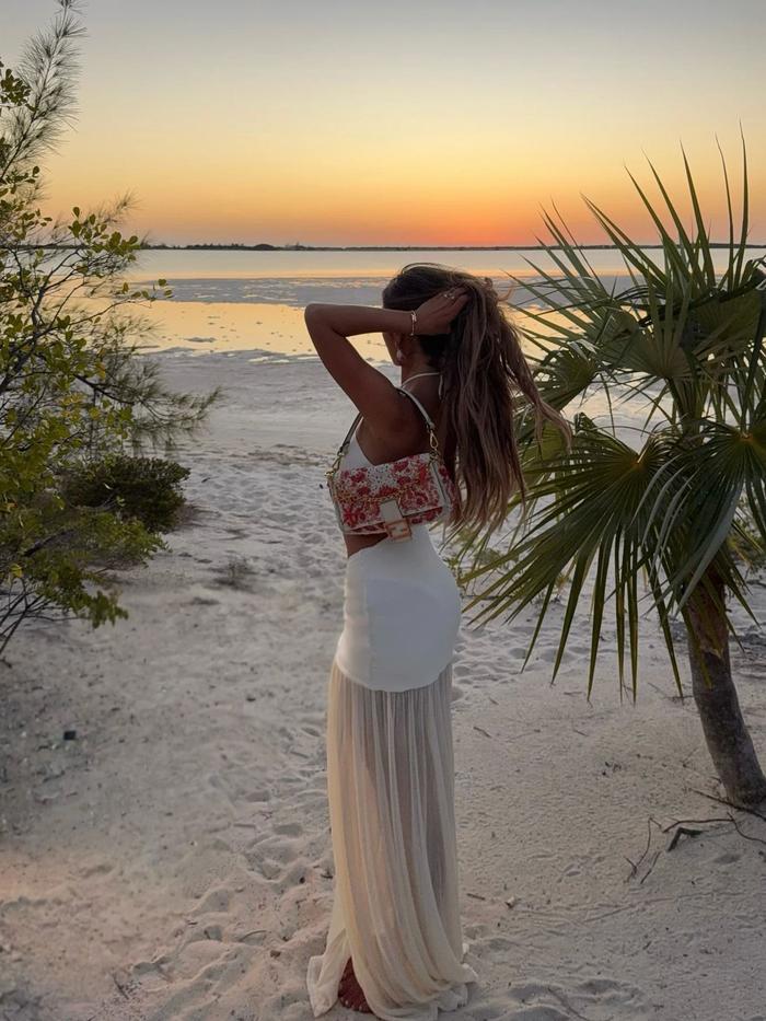 Bandage Bikini With Slit Skirt Halter Swimwear Long Skirt Suit Swimsuits Women Bathing Suits Summer