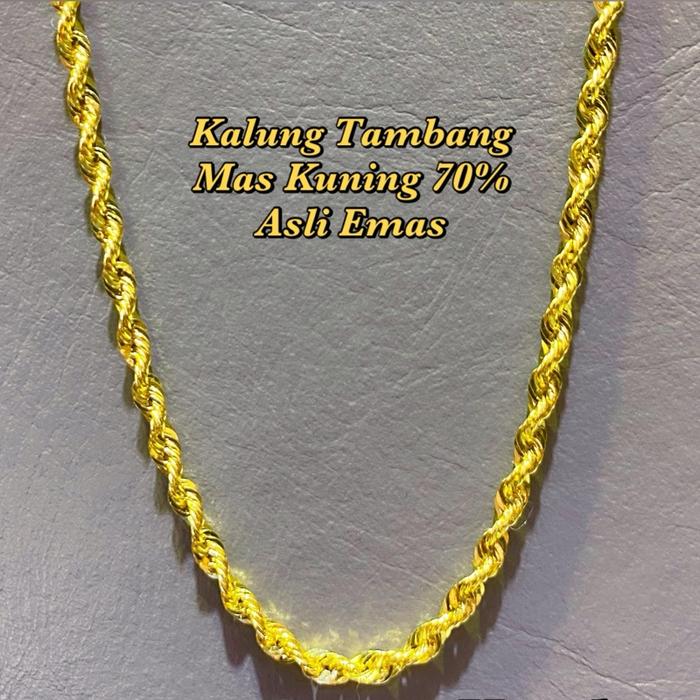 Kalung Tambang Mas Kuning Kadar 70% Asli Emas