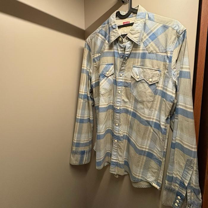 Levis vintage plaid western slim fit shirt