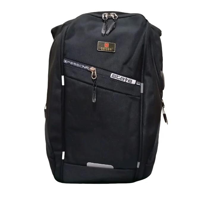 Tas Ransel Polo Deger Warna Hitam untuk Pria dan Wanita Sekolah
