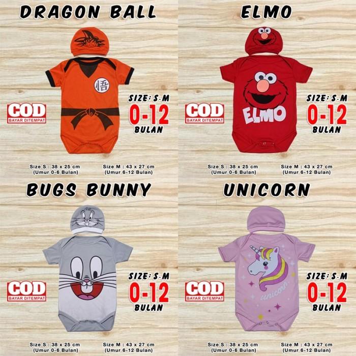 Baju Bayi kter spongebob kfc on ball elmo nanas