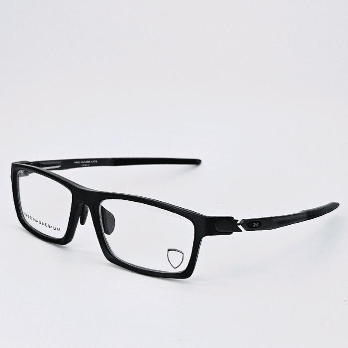 Mag Gauge Lite - Frame Kacamata Pria Wanita Sporty Elegan Bahan TR90 Magnesium Hitam Doff Ultralight