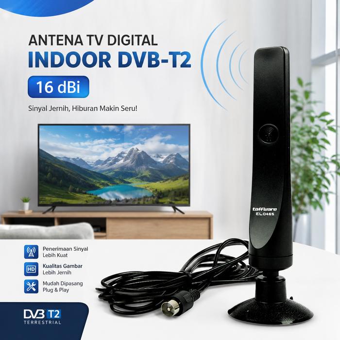 Grand Mall - Antena TV Digital Indoor | Antena DVB T2 High Gain | Penerima Sinyal TV