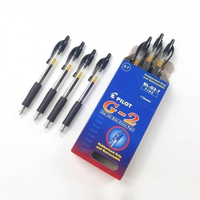 [ PACK ] Pulpen Ballpoint Gel 0,7 - Pilot G2 Fine Hitam Biru MURAH!