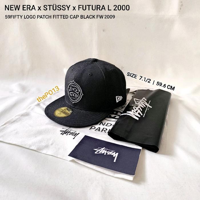 NEW ERA X STUSSY X FUTURA 59FIFTY LOGO CAP BLACK FW2009 AUTHENTIC 100% BNWT
