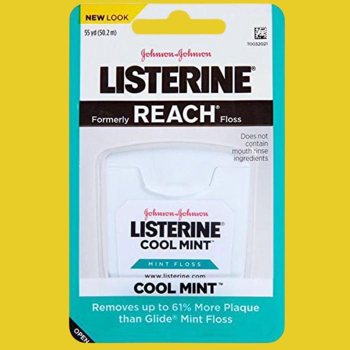 LISTERINE COOL MINT INTERDENTAL FLOSS 50.2 METER - MEMBERSIHKAN GIGI & GUSI DENGAN EFEKTIF MENGHILAN