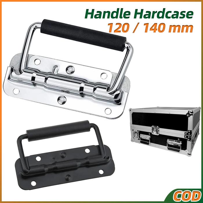 120/140mm Handle Hardcase Box Handle Tempel Besi Flight Case Pegangan Hardcase Box Hitam Silver Hand