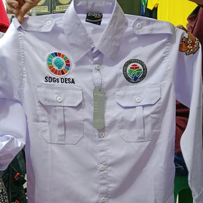seragam kemendes /kemeja SDgs SDGs desa kemeja kementerian desa putih