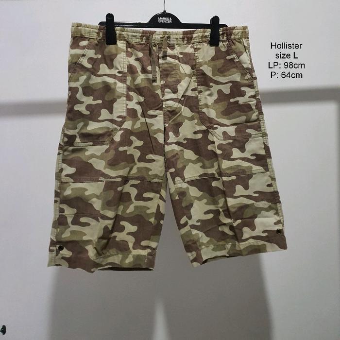 Celana pendek cargo pria Hollister prelov