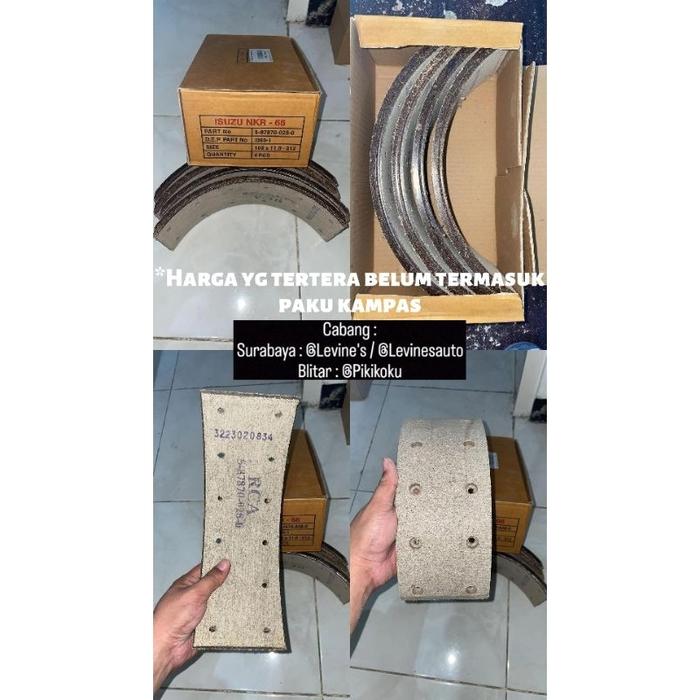kampas rem elf merk RCA I090-1 / kampas rem nkr 66 / kampas rem nkr 71 / brake lining elf nkr / kamp