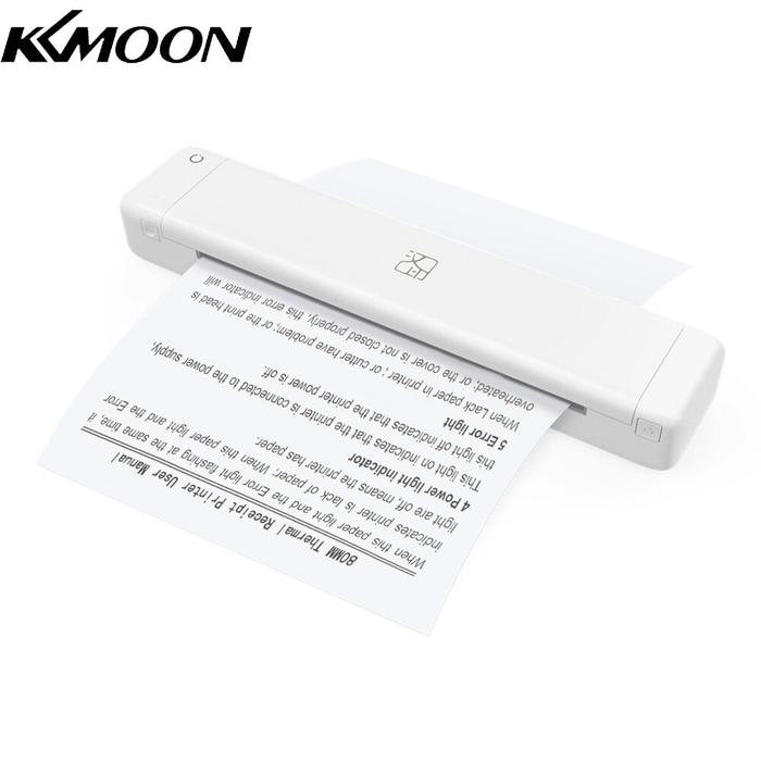 KKmoon HPRT MT800 A4 Printer Transfer Termal Portabel, Nirkabel & USB