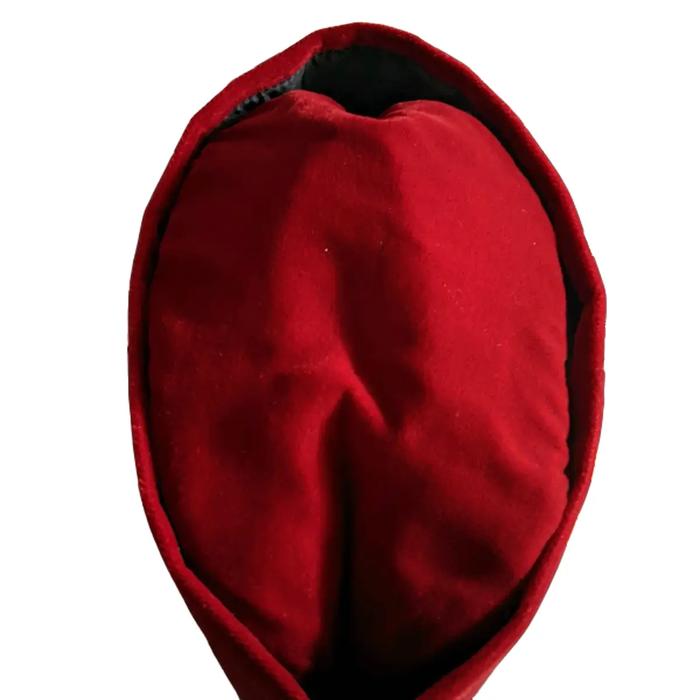 Songkok Al Balad warna merah dengan tinggi 10 cm Bulu Muslim Peci dodeng peci merah bolot Kopiah Bul