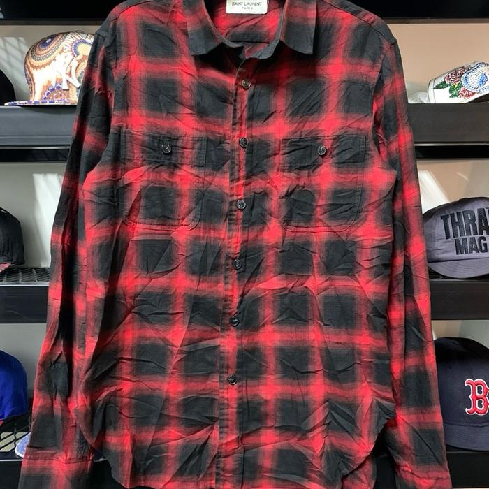 KEMEJA FLANNEL SAINT LAURENT