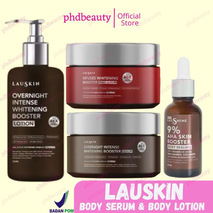 [READY] LAUSKIN OVERNIGHT INTENSE WHITENING BOOSTER BODY LOTION INFUSED WHITENING BOOSTER BODY SERUM